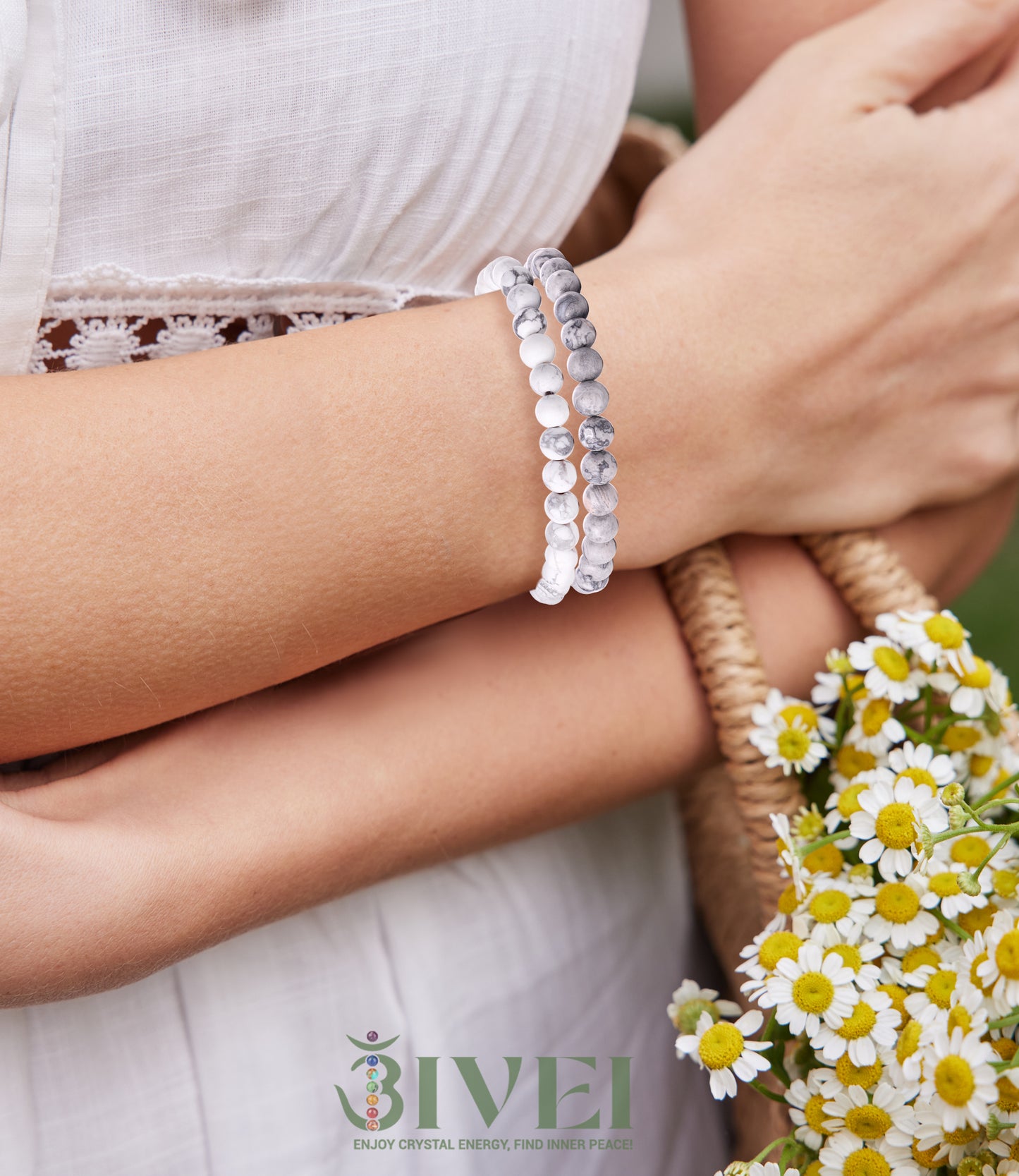 6mm Semi Precious Healing Crystal Bracelet