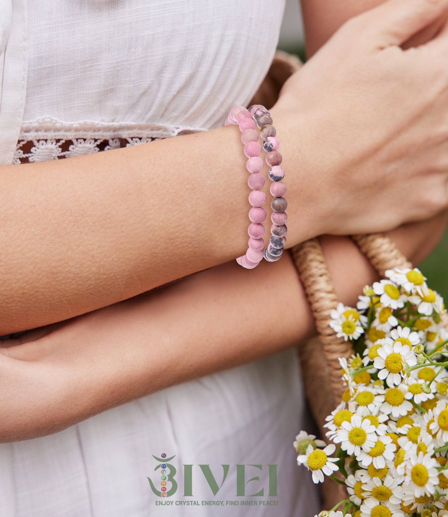 6mm Semi Precious Healing Crystal Bracelet