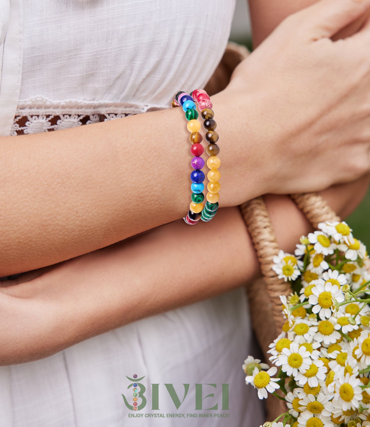 6mm Semi Precious Healing Crystal Bracelet