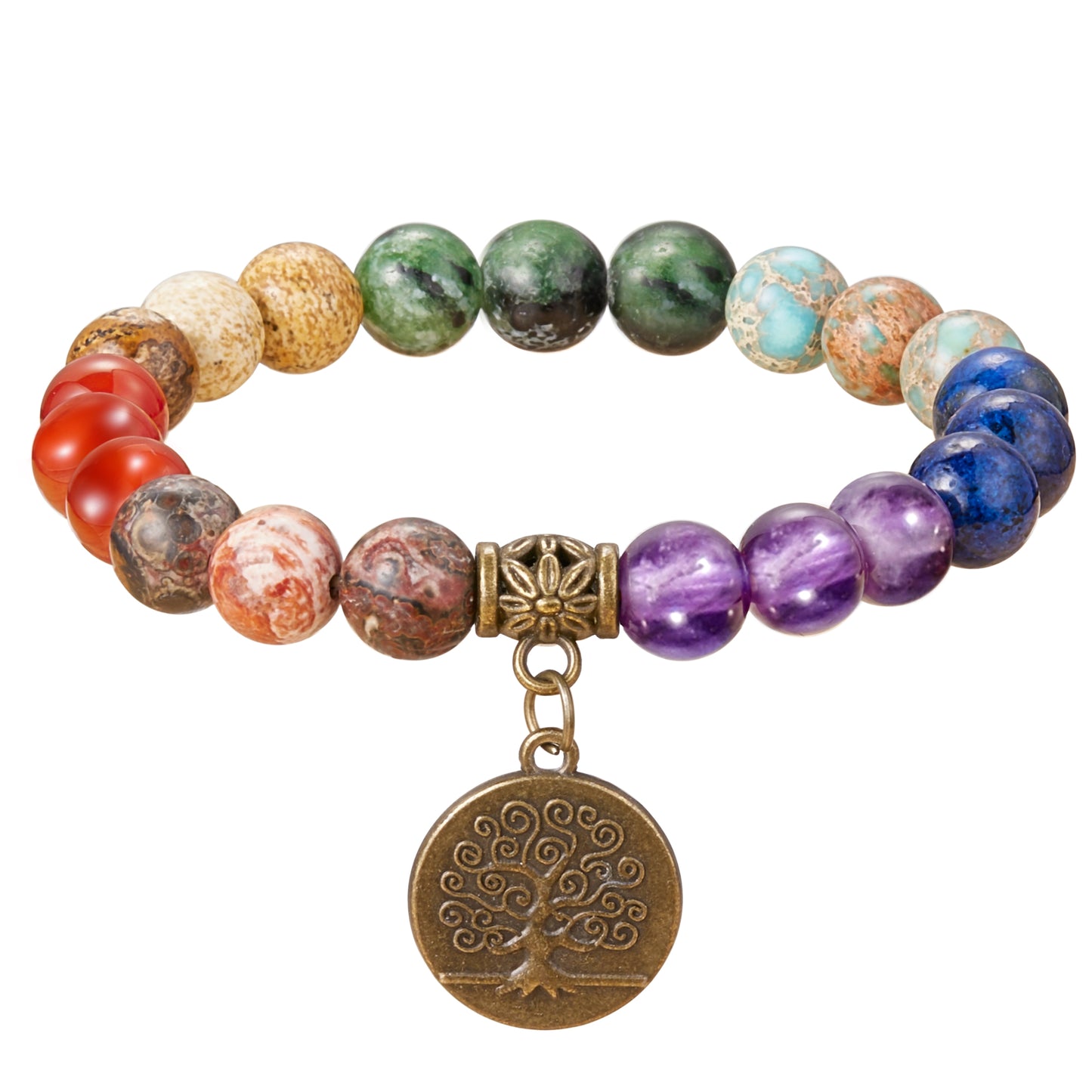 Chakra Healing Bracelet with Natural Gemstones