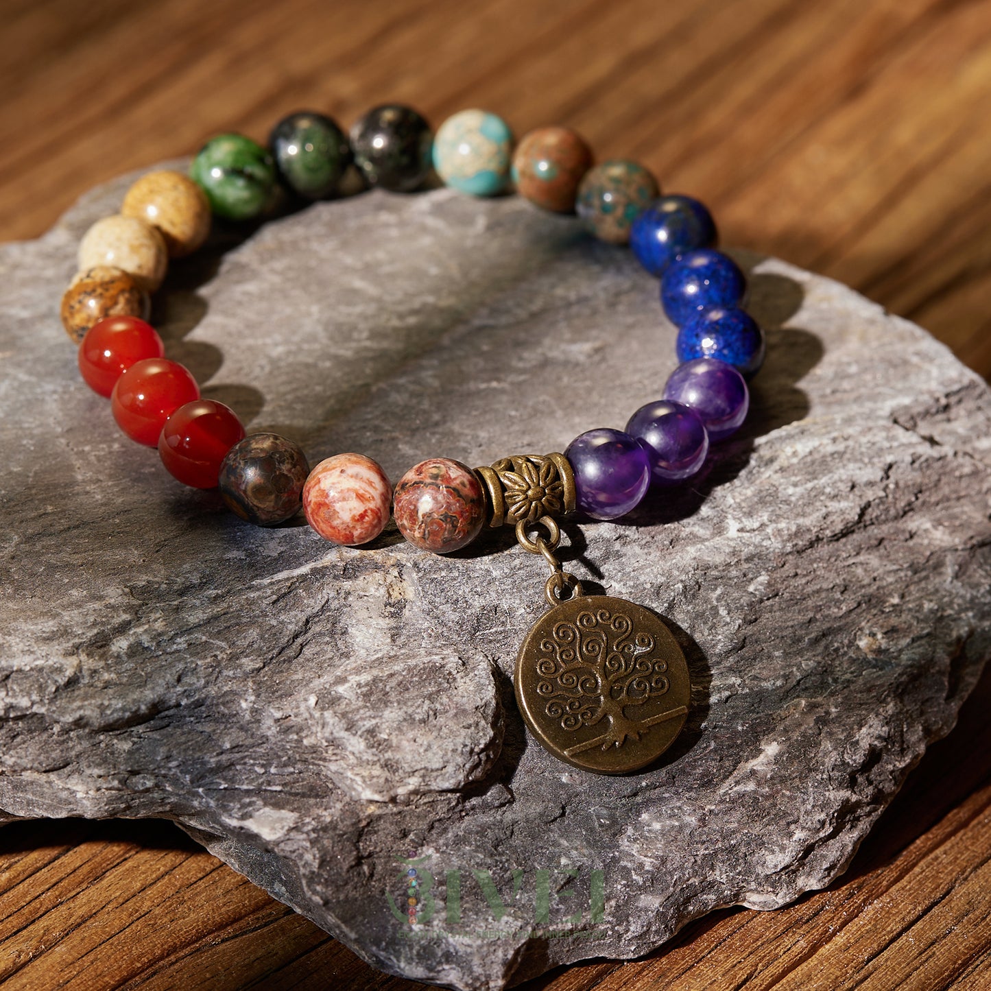 Chakra Healing Bracelet with Natural Gemstones