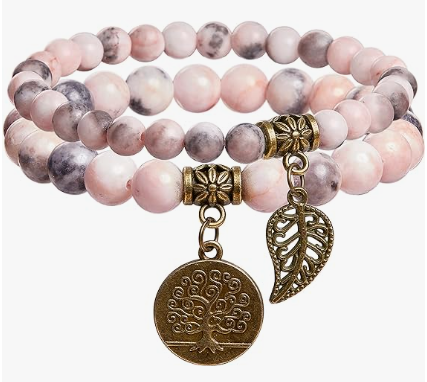 Unconditional Love Pink Zebra Jasper Bracelet