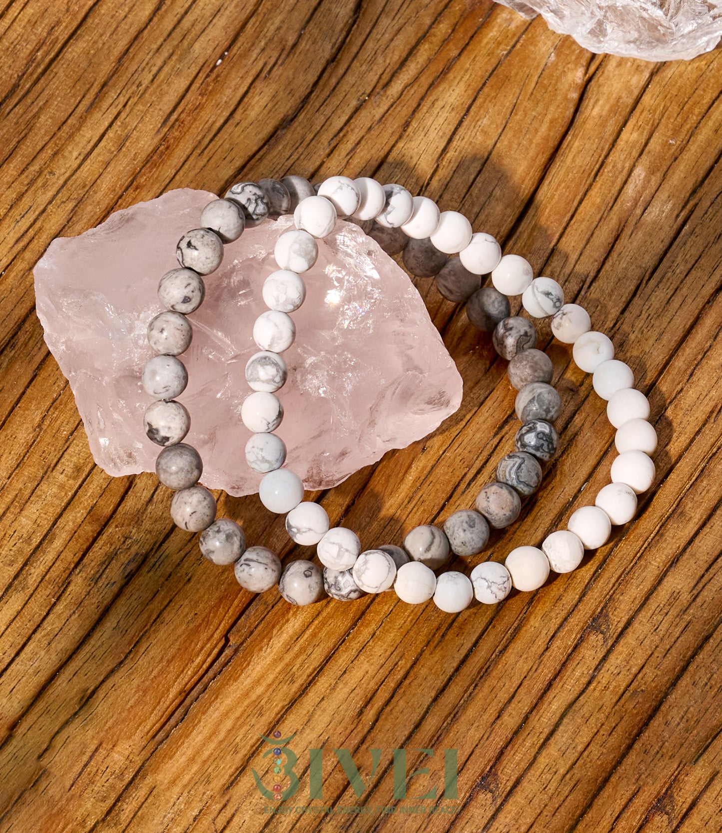 6mm Semi Precious Healing Crystal Bracelet