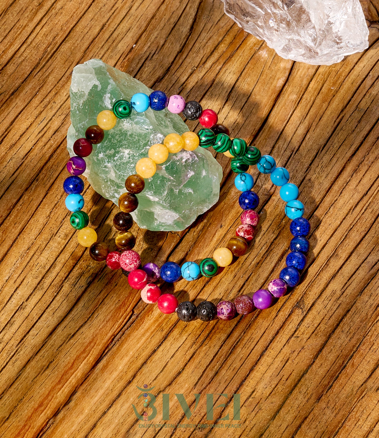 6mm Semi Precious Healing Crystal Bracelet