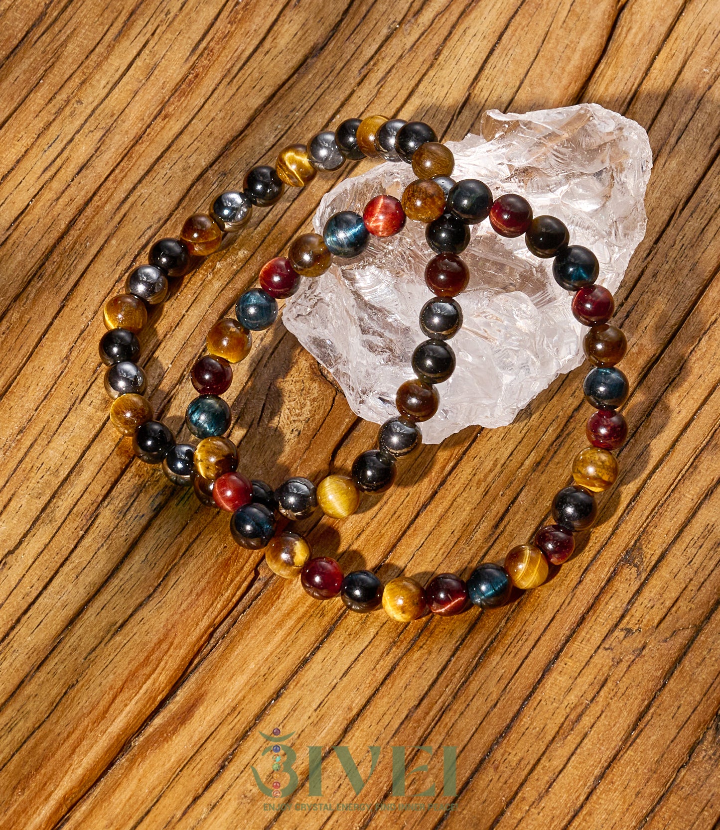 6mm Semi Precious Healing Crystal Bracelet