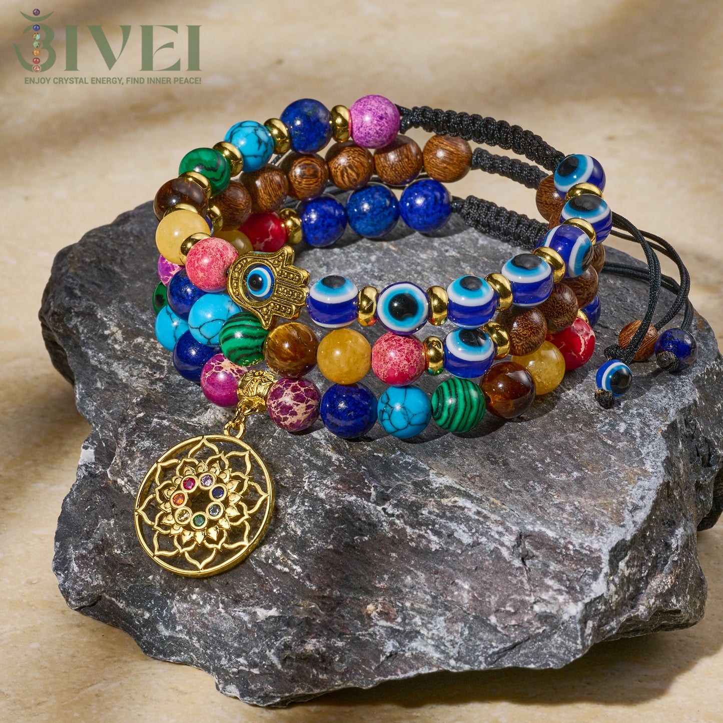 8mm Chakra Bead Bracelets for Women