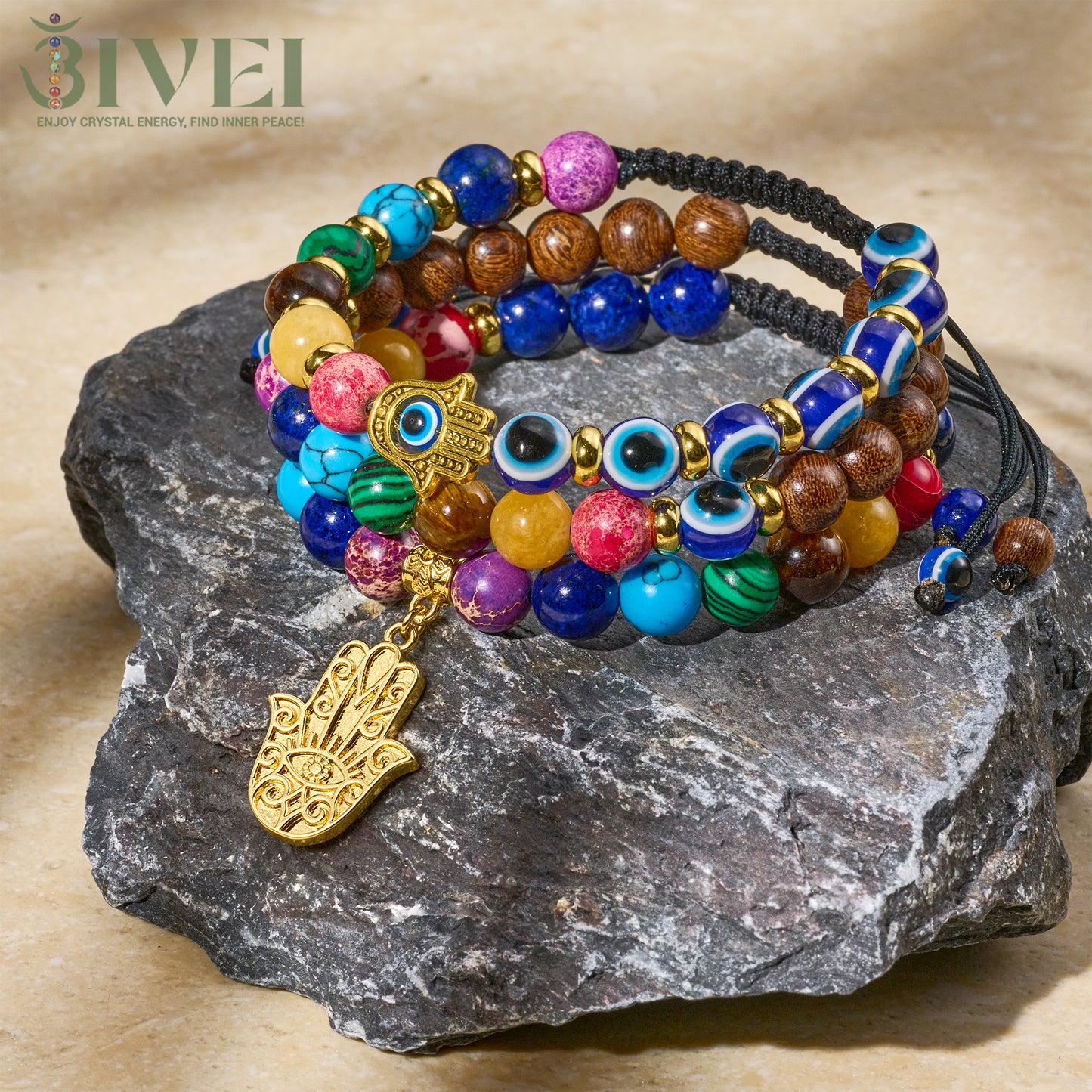 8mm Chakra Bead Bracelets for Women