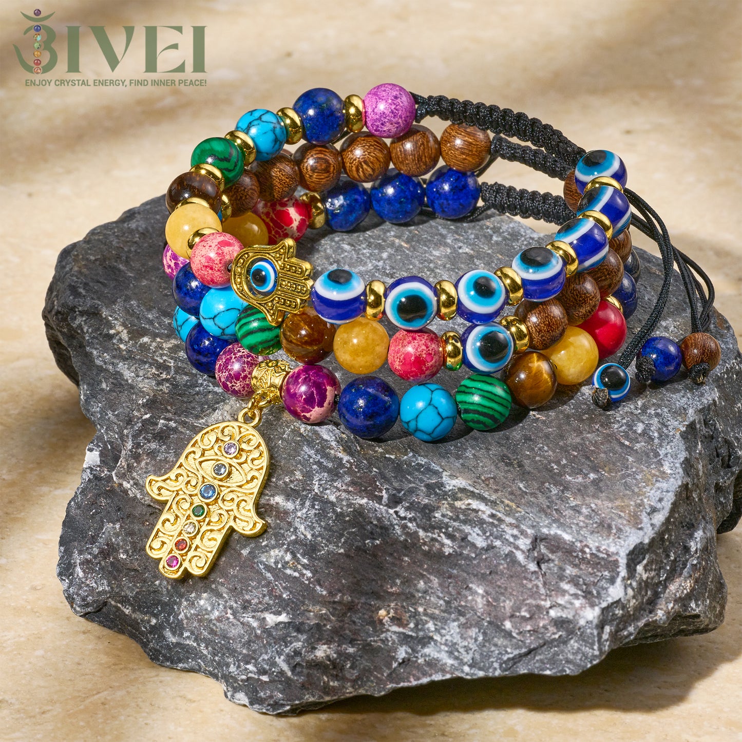 8mm Chakra Bead Bracelets for Women