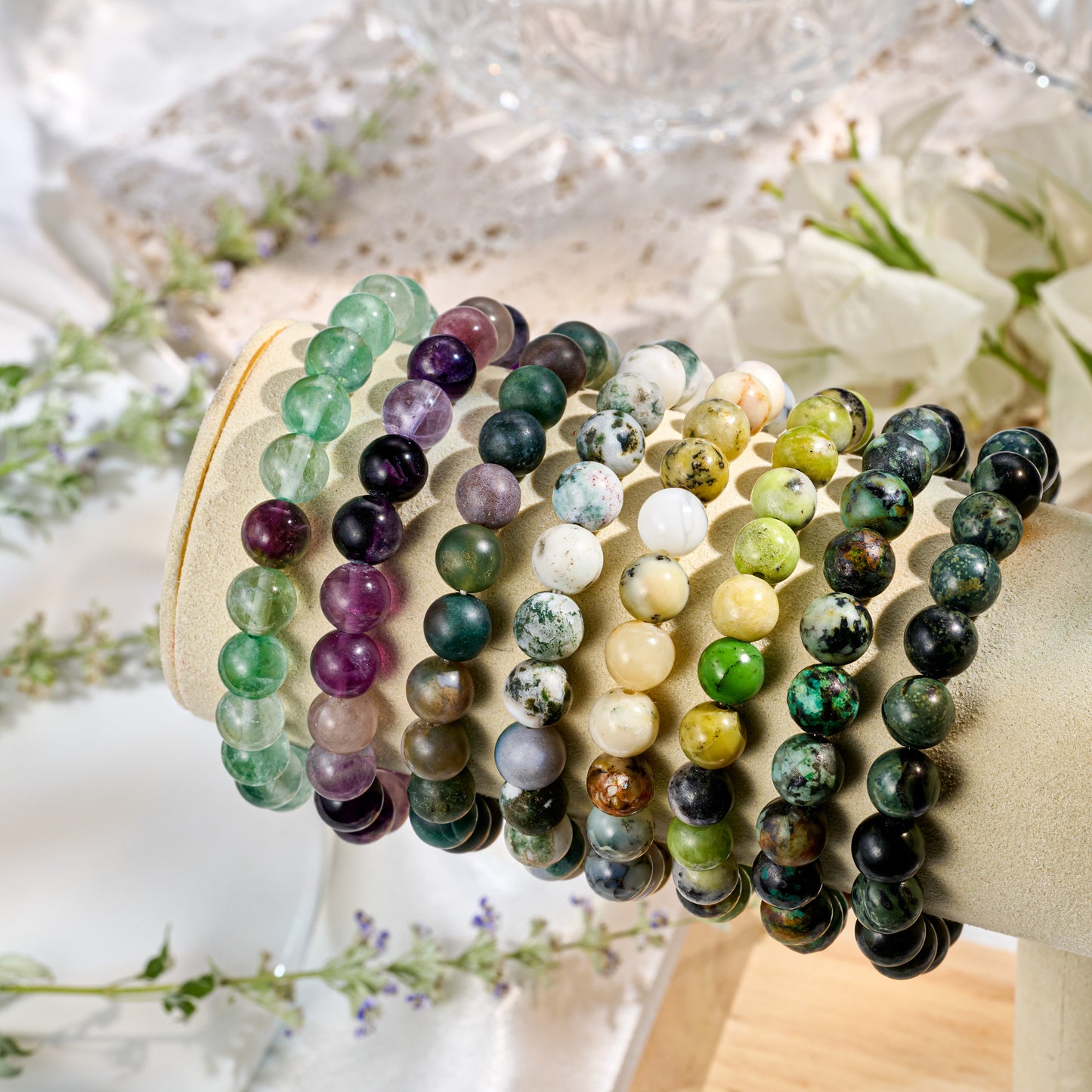 Natural Healing Crystal Bead Bracelet
