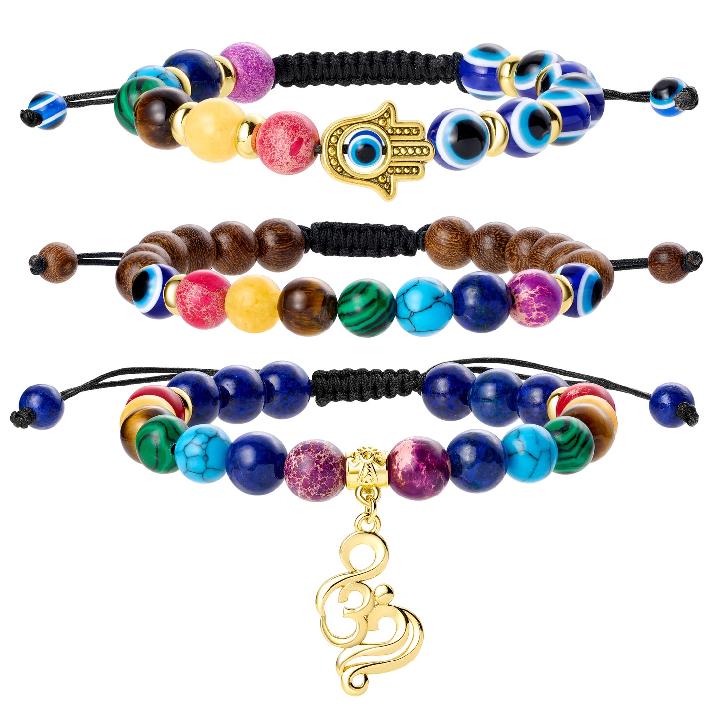 8mm Chakra Bead Bracelets for Women