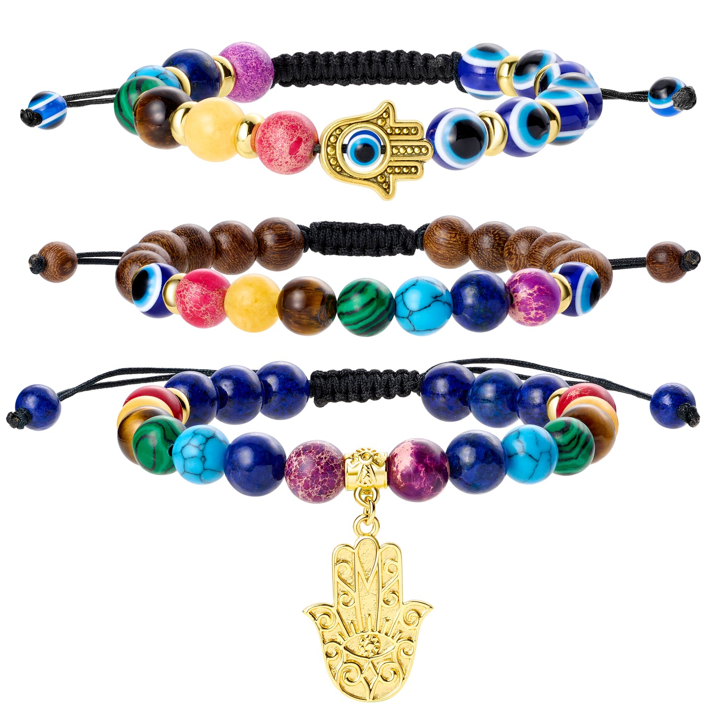 8mm Chakra Bead Bracelets for Women