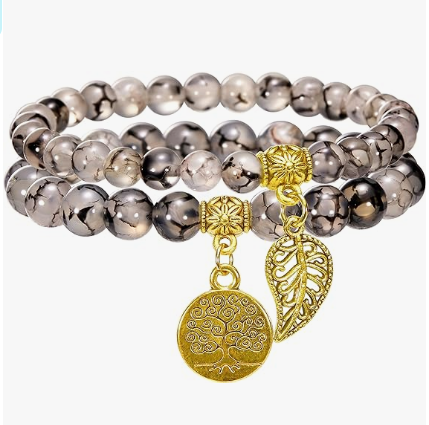 Courageous Black Dragon Vein Agate Bracelet Kit