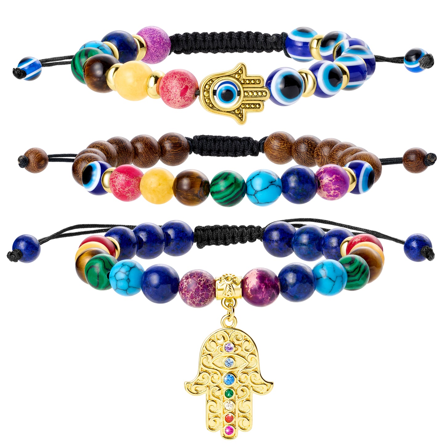 8mm Chakra Bead Bracelets for Women
