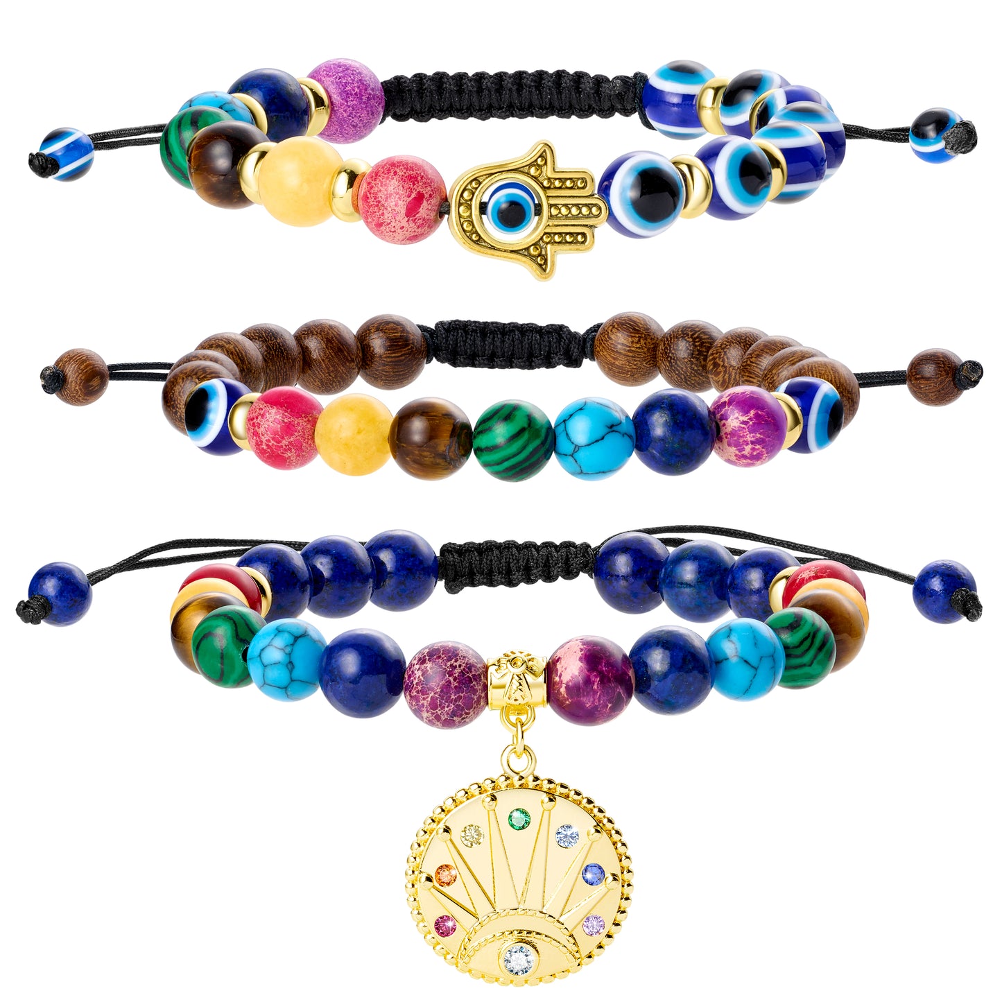 8mm Chakra Bead Bracelets for Women