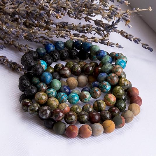 Natural Gemstone Bracelet Set for Women Men