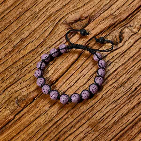 lava stone crystal bracelet
