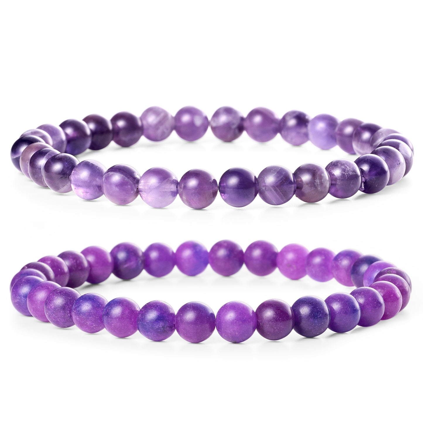 6mm Semi Precious Healing Crystal Bracelet