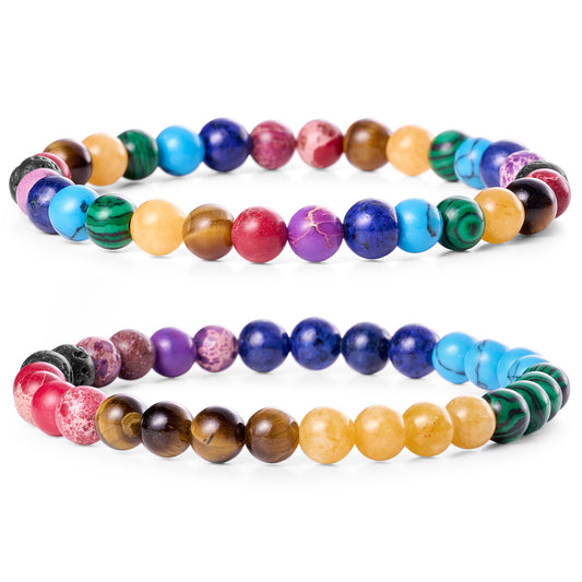 6mm Semi Precious Healing Crystal Bracelet