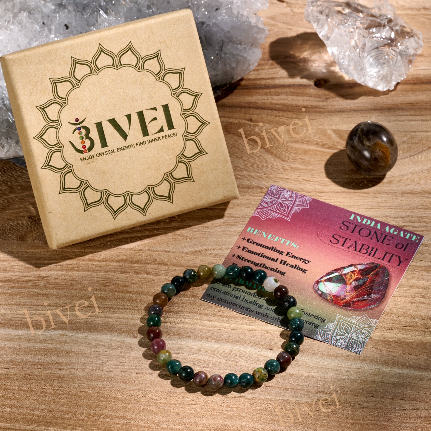 6mm Semi Precious Natural Stone Bracelets