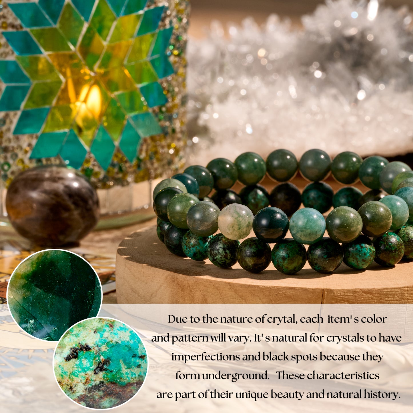 Natural Healing Crystal Bead Bracelet