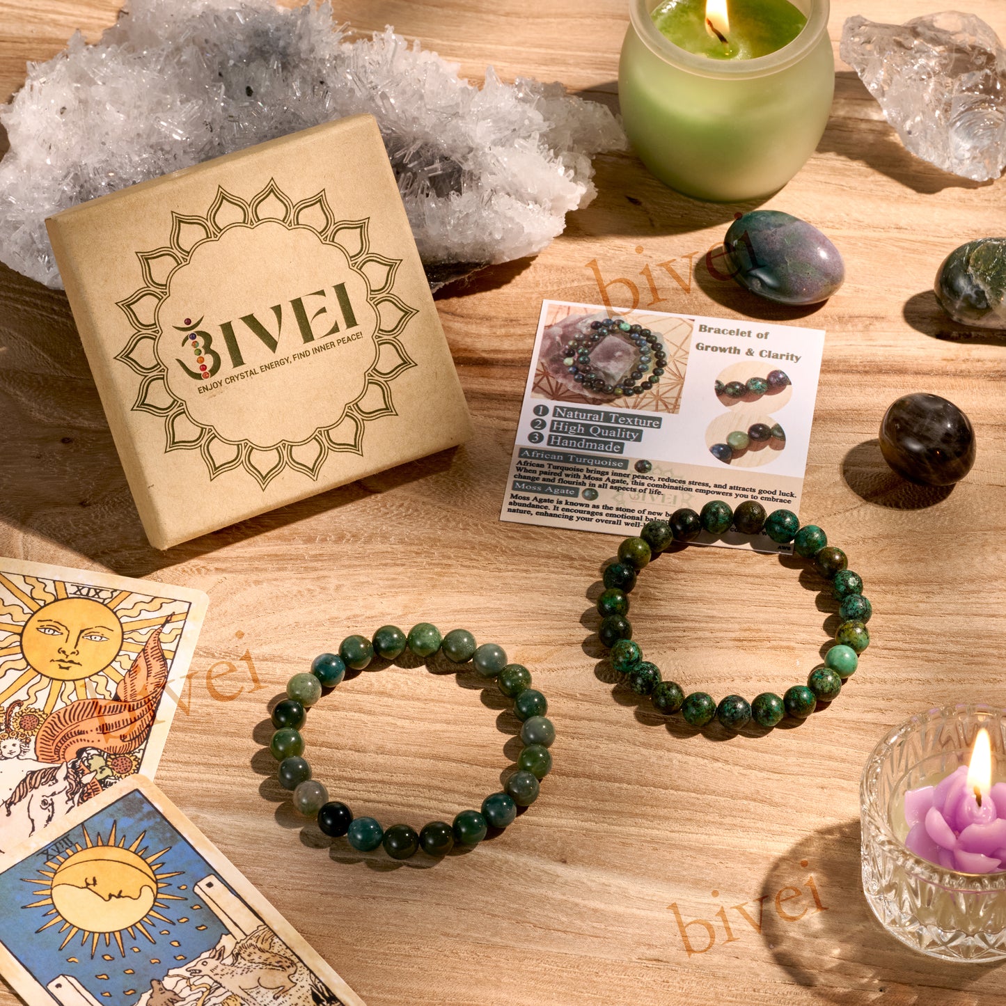 Natural Healing Crystal Bead Bracelet