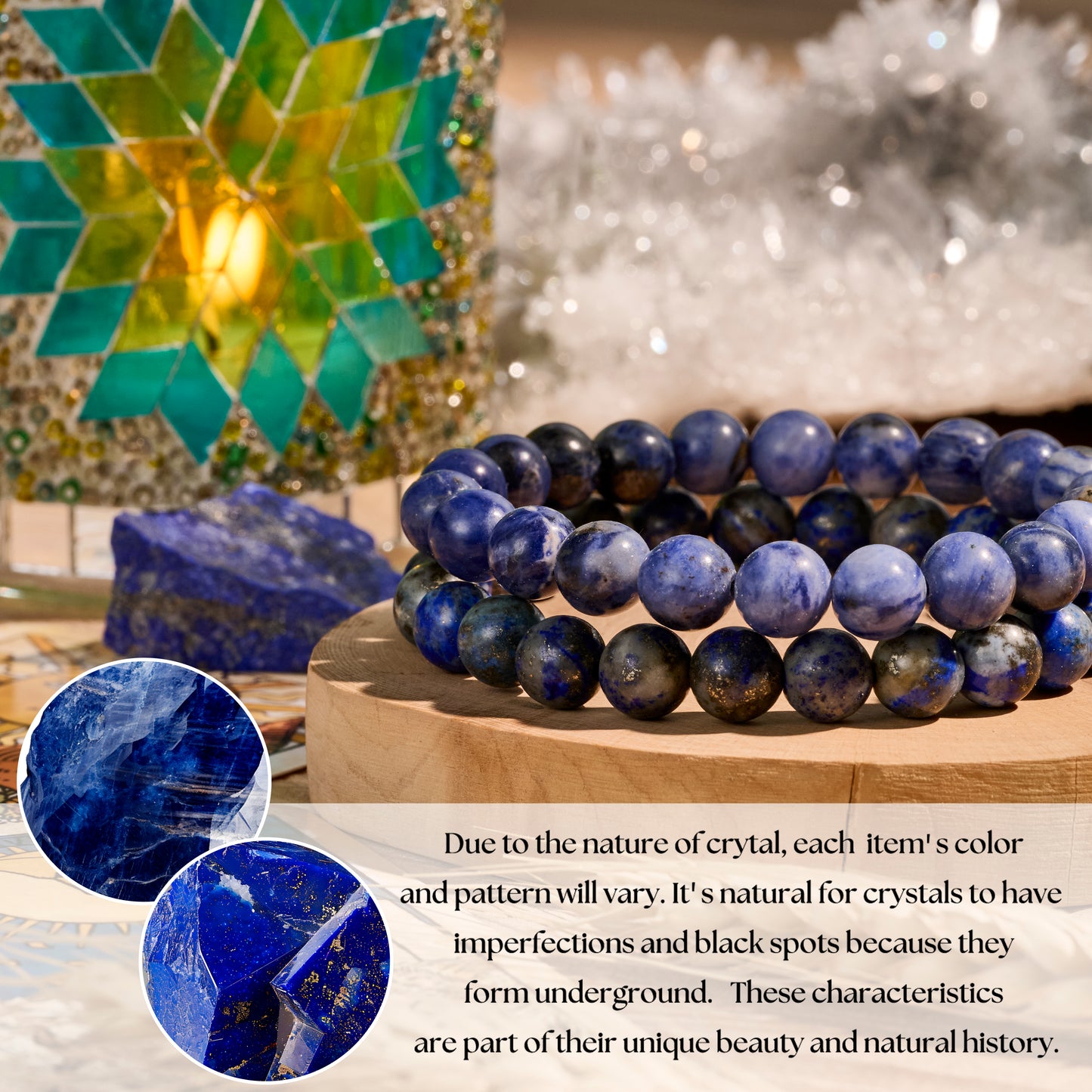 Natural Healing Crystal Bead Bracelet