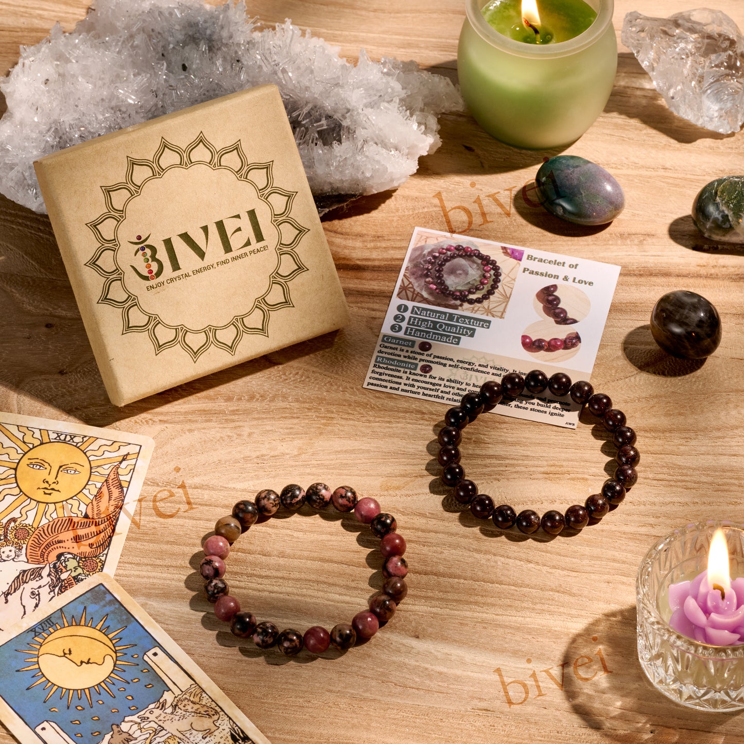 Natural Healing Crystal Bead Bracelet