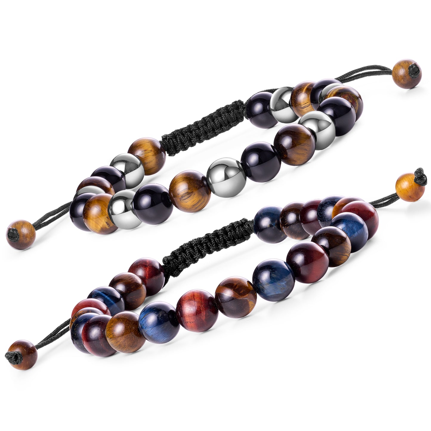 Bamboo Leaf Agate & Amazonite Set Energy Bracelet