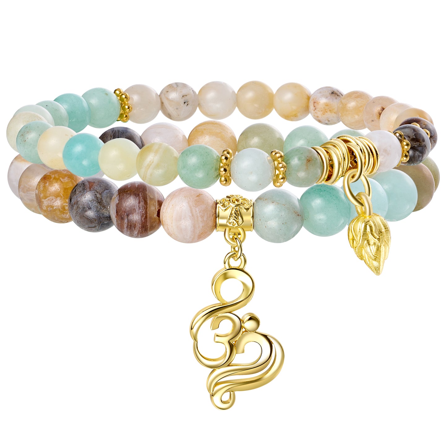 Natural Gemstone Energy Reiki Crystal Stretch Bracelets