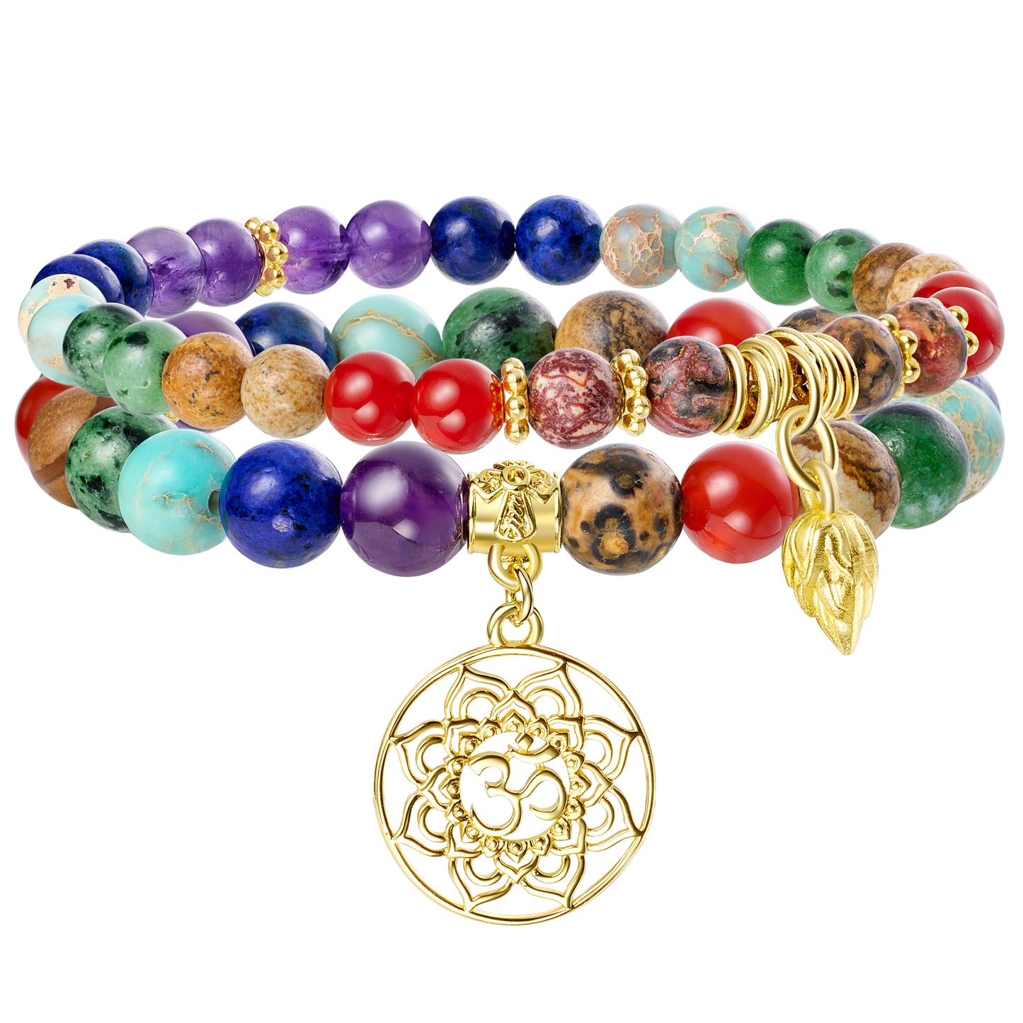 Natural Gemstone Energy Reiki Crystal Stretch Bracelets