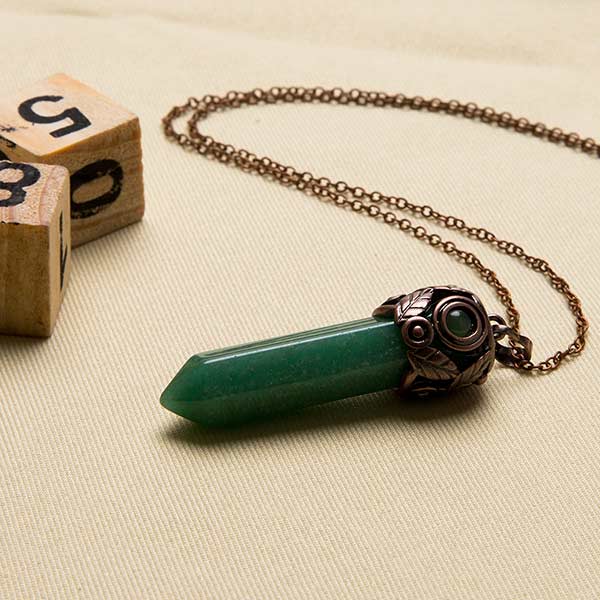 Lucky Star Green Aventurine Crystal Necklace
