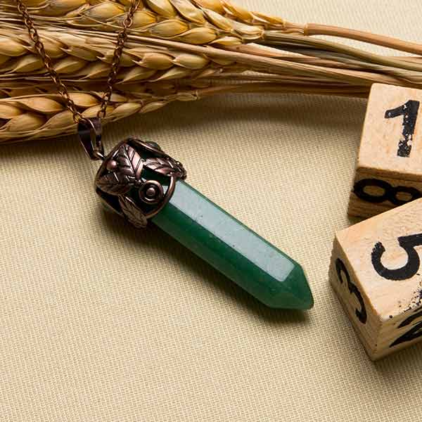 Lucky Star Green Aventurine Crystal Necklace