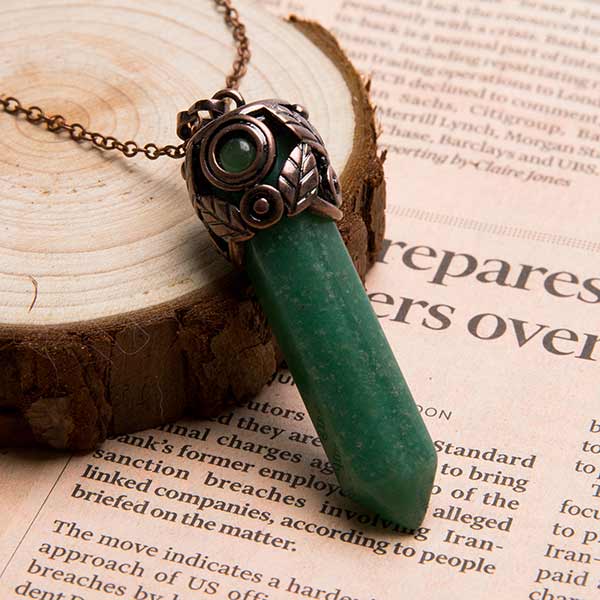 Lucky Star Green Aventurine Crystal Necklace