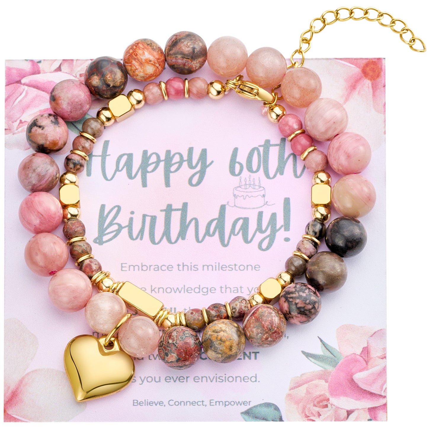 Crystal Bracelet for Women 40th, 50th, 60th Birthday Gift