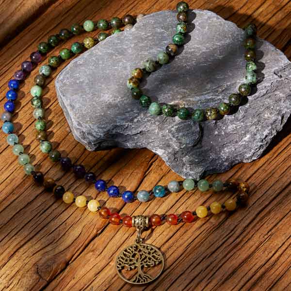 African Turquoise mala beads 108