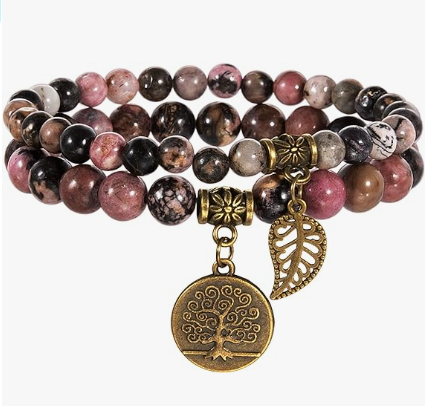 Love and Compassion Rhodonite Crystal Bracelet