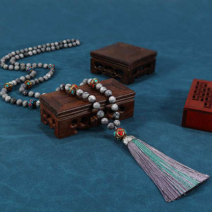 Picasso Jasper Meditation Beads Mala