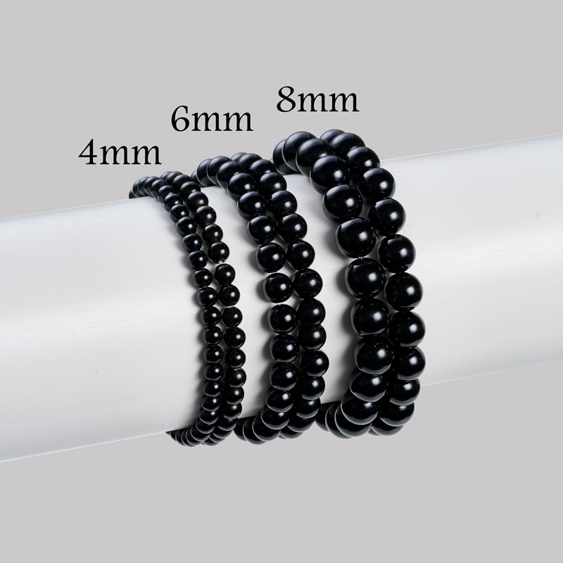 Set of 6mm Natural Crystal Beaded Bracelets for Women