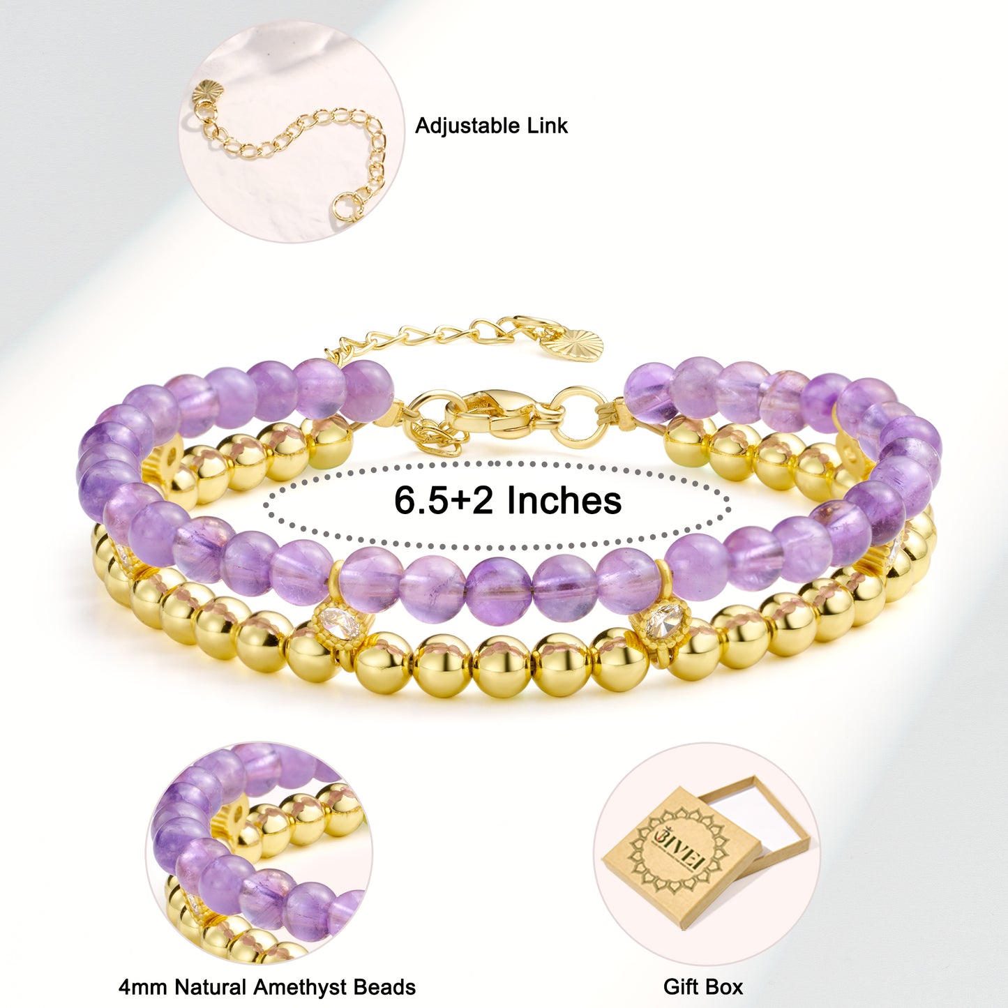 14K Gold-Plated Beaded Ball Bracelets