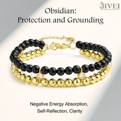 14K Gold-Plated Beaded Ball Bracelets