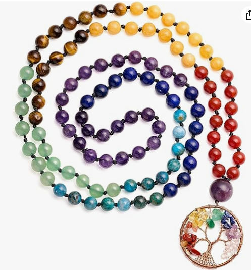 Tree of Life 7 Chakra Praying Mala Beads