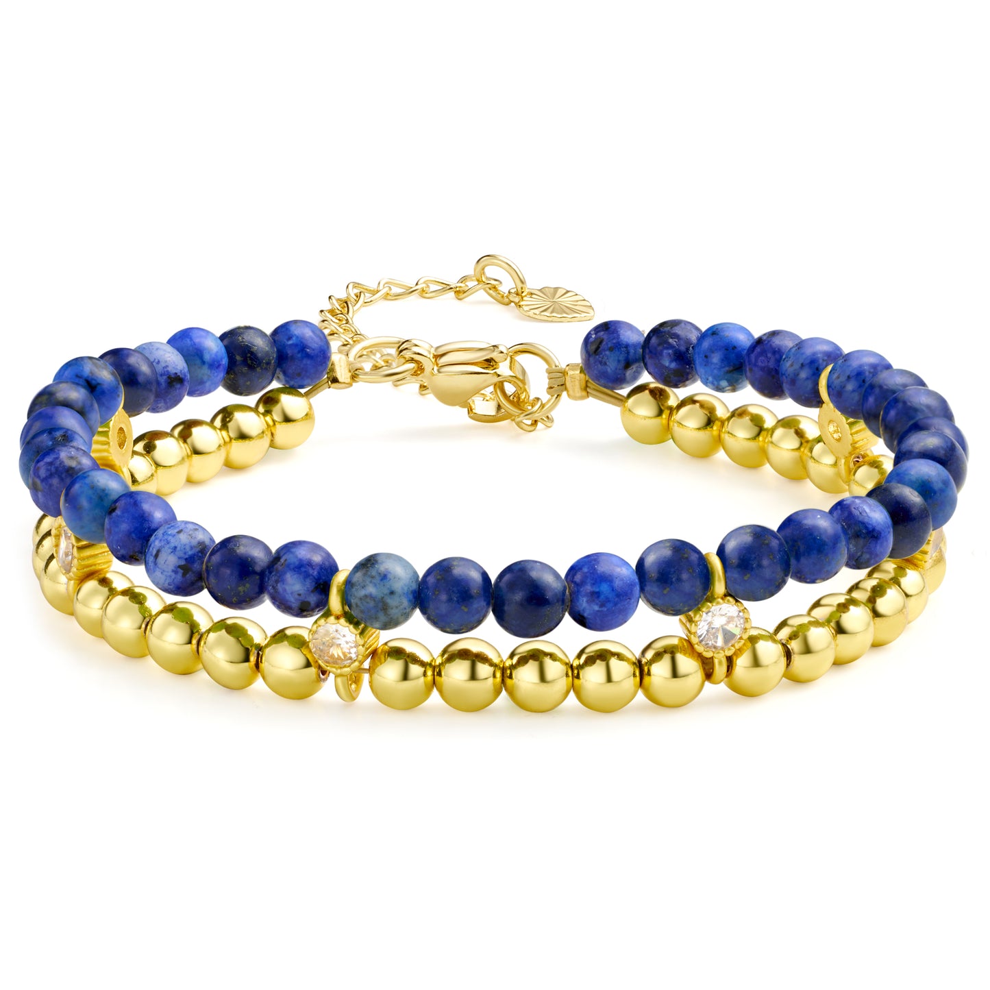 14K Gold-Plated Beaded Ball Bracelets