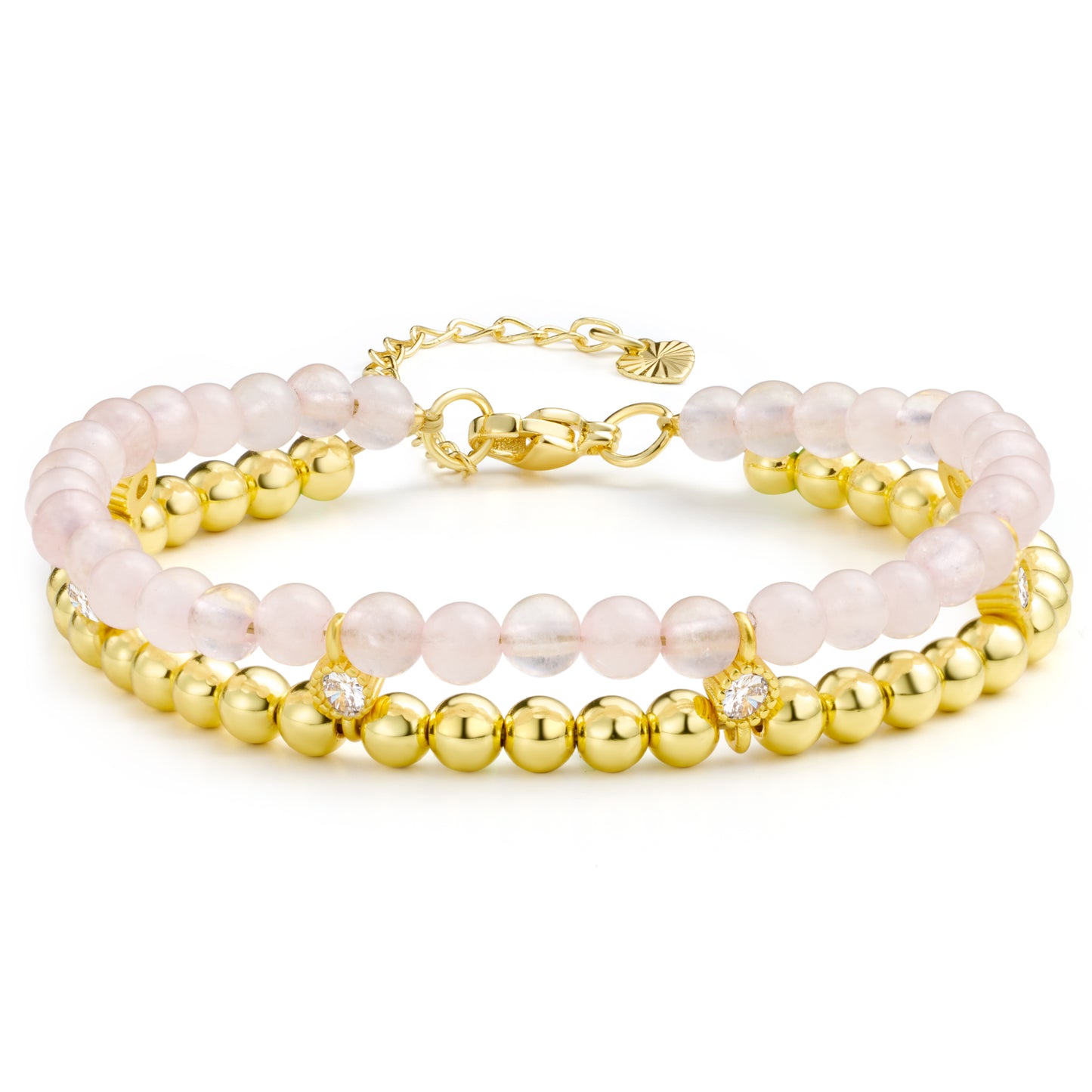 14K Gold-Plated Beaded Ball Bracelets