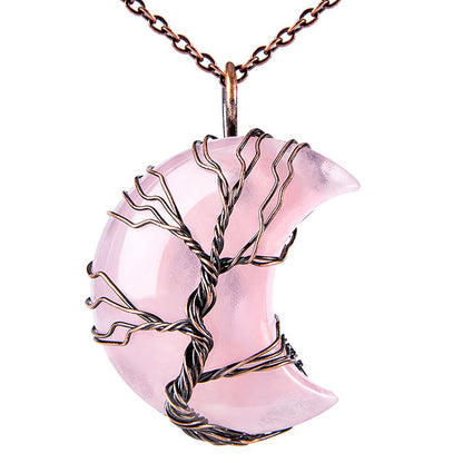 Love and Compassion Rose Quartz Crystal Necklace