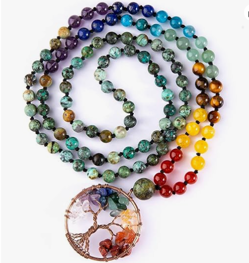 Tree of Life 7 Chakra Meditation Beads Mala