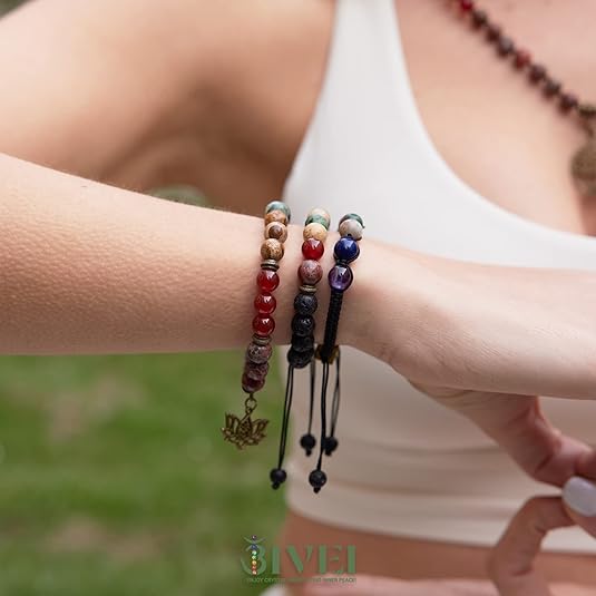 8mm Chakra Bead Bracelets for Women