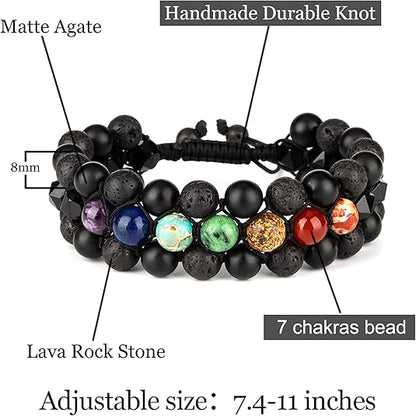 8mm Lava Rock Stone Bracelets for Men