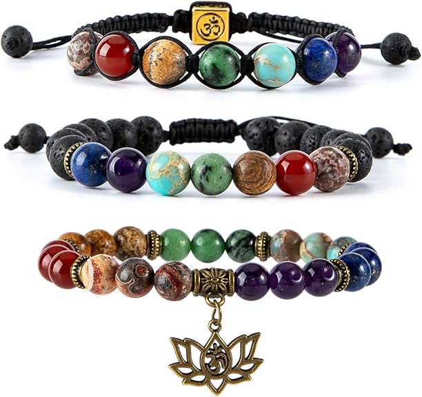 8mm Chakra Bead Bracelets for Women