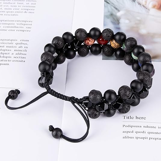 8mm Lava Rock Stone Bracelets for Men