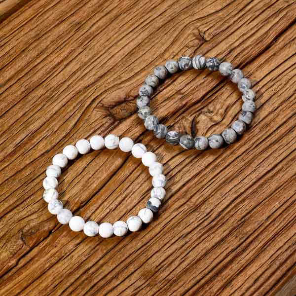 Howlite Crystal Healing Bracelet